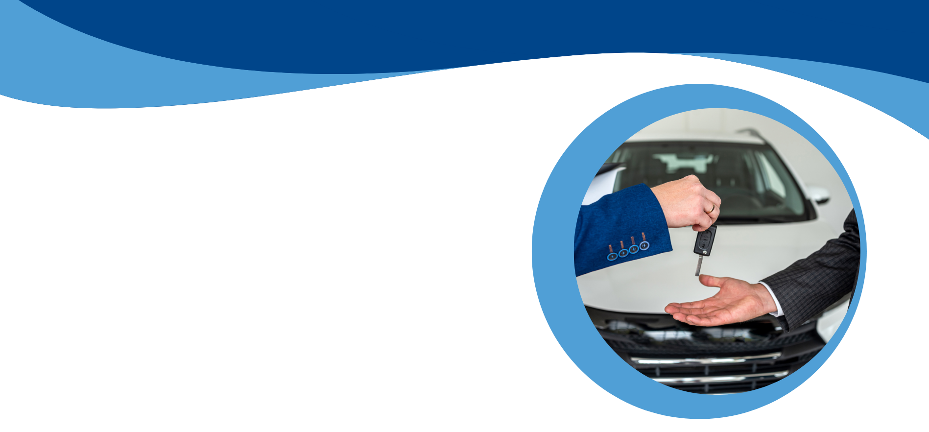 Entrega da chave de um automóvel financiado através de crédito automóvel  